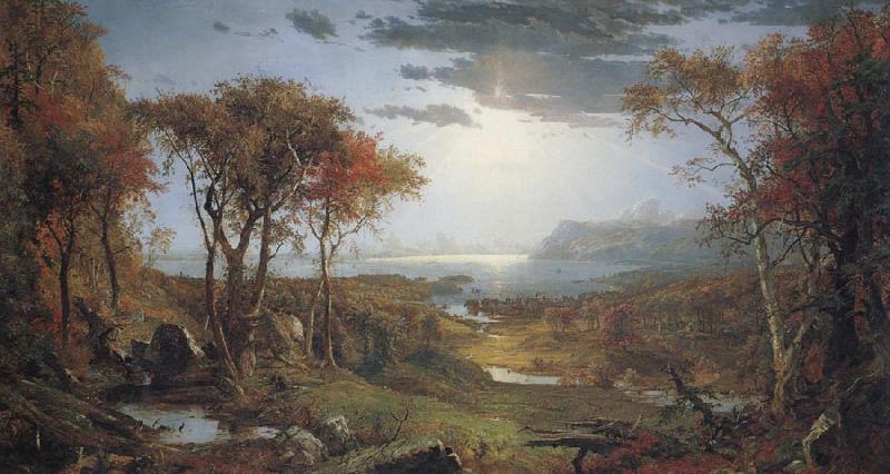 Jasper Cropsey Autumn on the Hudson River China oil painting art